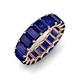 4 - Victoria 16.80 ctw Emerald Cut Created Blue Sapphire (6 x 4 mm) Women Eternity Band 