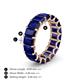 5 - Victoria 16.80 ctw Emerald Cut Created Blue Sapphire (6 x 4 mm) Women Eternity Band 