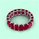 3 - Victoria 17.01 ctw Emerald Cut Created Ruby (6 x 4 mm) Women Eternity Band 