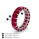 5 - Victoria 17.01 ctw Emerald Cut Created Ruby (6 x 4 mm) Women Eternity Band 