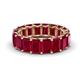 1 - Victoria 17.01 ctw Emerald Cut Created Ruby (6 x 4 mm) Women Eternity Band 