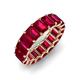 4 - Victoria 17.01 ctw Emerald Cut Created Ruby (6 x 4 mm) Women Eternity Band 