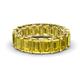 1 - Victoria 12.60 ctw Emerald Cut Created Yellow Sapphire (6 x 4 mm) Women Eternity Band 