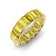 4 - Victoria 12.60 ctw Emerald Cut Created Yellow Sapphire (6 x 4 mm) Women Eternity Band 