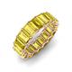 4 - Victoria 12.60 ctw Emerald Cut Created Yellow Sapphire (6 x 4 mm) Women Eternity Band 