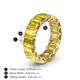 5 - Victoria 12.60 ctw Emerald Cut Created Yellow Sapphire (6 x 4 mm) Women Eternity Band 