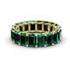 1 - Victoria 11.55 ctw Emerald Cut Created Emerald (6 x 4 mm) Women Eternity Band 