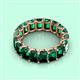 3 - Victoria 11.55 ctw Emerald Cut Created Emerald (6 x 4 mm) Women Eternity Band 