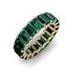 4 - Victoria 11.55 ctw Emerald Cut Created Emerald (6 x 4 mm) Women Eternity Band 