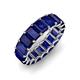 4 - Victoria 16.80 ctw Emerald Cut Created Blue Sapphire (6 x 4 mm) Women Eternity Band 