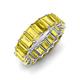 4 - Victoria 12.60 ctw Emerald Cut Created Yellow Sapphire (6 x 4 mm) Women Eternity Band 