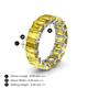5 - Victoria 12.60 ctw Emerald Cut Created Yellow Sapphire (6 x 4 mm) Women Eternity Band 