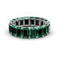 1 - Victoria 11.55 ctw Emerald Cut Created Emerald (6 x 4 mm) Women Eternity Band 