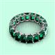 3 - Victoria 11.55 ctw Emerald Cut Created Emerald (6 x 4 mm) Women Eternity Band 