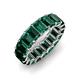 4 - Victoria 11.55 ctw Emerald Cut Created Emerald (6 x 4 mm) Women Eternity Band 