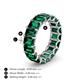 5 - Victoria 11.55 ctw Emerald Cut Created Emerald (6 x 4 mm) Women Eternity Band 