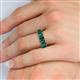6 - Victoria 11.55 ctw Emerald Cut Created Emerald (6 x 4 mm) Women Eternity Band 