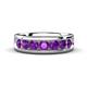 1 - Irvin 1.05 ctw Amethyst 7 stone Comfort Fit Men Wedding Band (6 mm) 