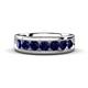 1 - Irvin 1.19 ctw Blue Sapphire 7 stone Comfort Fit Men Wedding Band (6 mm) 