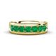 1 - Irvin 1.19 ctw Emerald 7 stone Comfort Fit Men Wedding Band (6 mm) 
