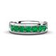 1 - Irvin 1.19 ctw Emerald 7 stone Comfort Fit Men Wedding Band (6 mm) 
