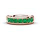 1 - Irvin 1.19 ctw Emerald 7 stone Comfort Fit Men Wedding Band (6 mm) 