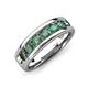 3 - Irvin 1.54 ctw Created Alexandrite 7 stone Comfort Fit Men Wedding Band (6 mm) 