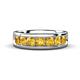 1 - Irvin 1.05 ctw Citrine 7 stone Comfort Fit Men Wedding Band (6 mm) 