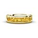 1 - Irvin 1.05 ctw Citrine 7 stone Comfort Fit Men Wedding Band (6 mm) 