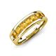 3 - Irvin 1.05 ctw Citrine 7 stone Comfort Fit Men Wedding Band (6 mm) 