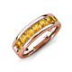 3 - Irvin 1.05 ctw Citrine 7 stone Comfort Fit Men Wedding Band (6 mm) 