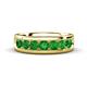 1 - Irvin 1.25 ctw Green Garnet 7 stone Comfort Fit Men Wedding Band (6 mm) 