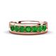 1 - Irvin 1.25 ctw Green Garnet 7 stone Comfort Fit Men Wedding Band (6 mm) 