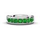 1 - Irvin 1.25 ctw Green Garnet 7 stone Comfort Fit Men Wedding Band (6 mm) 