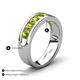 4 - Irvin 1.25 ctw Peridot 7 stone Comfort Fit Men Wedding Band (6 mm) 