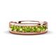 1 - Irvin 1.25 ctw Peridot 7 stone Comfort Fit Men Wedding Band (6 mm) 