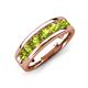 3 - Irvin 1.25 ctw Peridot 7 stone Comfort Fit Men Wedding Band (6 mm) 