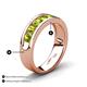 4 - Irvin 1.25 ctw Peridot 7 stone Comfort Fit Men Wedding Band (6 mm) 
