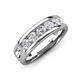 4 - Irvin 1.05 ctw Lab Grown Diamonds 7 stone Comfort Fit Men Wedding Band (6 mm) 