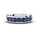 1 - Irvin 1.05 ctw Iolite 7 stone Comfort Fit Men Wedding Band (6 mm) 