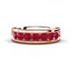 1 - Irvin 1.19 ctw Ruby 7 stone Comfort Fit Men Wedding Band (6 mm) 