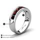 4 - Irvin 1.25 ctw Red Garnet 7 stone Comfort Fit Men Wedding Band (6 mm) 