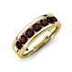 3 - Irvin 1.25 ctw Red Garnet 7 stone Comfort Fit Men Wedding Band (6 mm) 