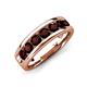 3 - Irvin 1.25 ctw Red Garnet 7 stone Comfort Fit Men Wedding Band (6 mm) 