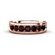 1 - Irvin 1.25 ctw Red Garnet 7 stone Comfort Fit Men Wedding Band (6 mm) 