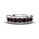 1 - Irvin 1.25 ctw Red Garnet 7 stone Comfort Fit Men Wedding Band (6 mm) 