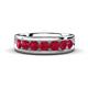 1 - Irvin 1.19 ctw Ruby 7 stone Comfort Fit Men Wedding Band (6 mm) 