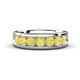 1 - Irvin 1.19 ctw Yellow Sapphire 7 stone Comfort Fit Men Wedding Band (6 mm) 