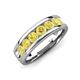 3 - Irvin 1.19 ctw Yellow Sapphire 7 stone Comfort Fit Men Wedding Band (6 mm) 