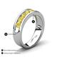 4 - Irvin 1.19 ctw Yellow Sapphire 7 stone Comfort Fit Men Wedding Band (6 mm) 